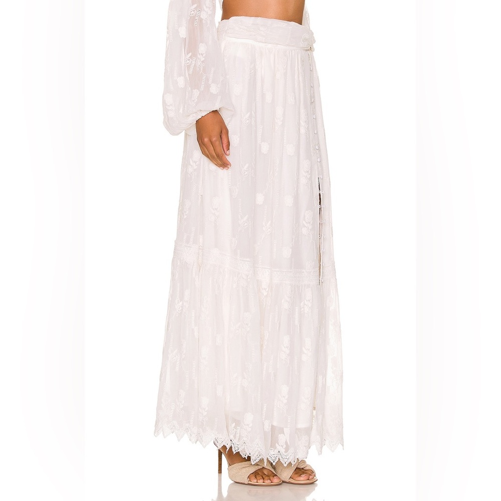 ROCOCO SAND - WILLA LONG MAXI SKIRT - OFF WHITE, XS Lace NWT - Picture 7 of 9